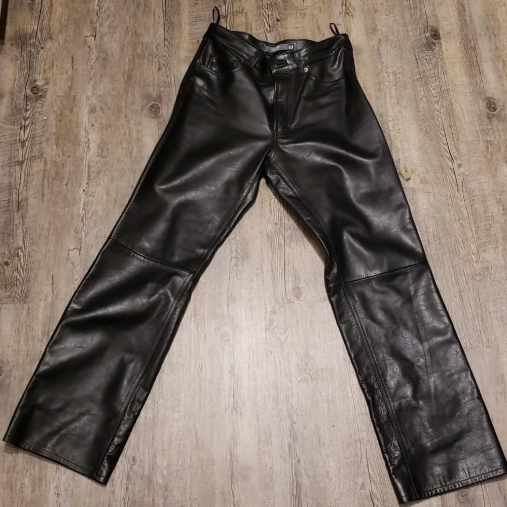 Mens Gap Leather Pants 31X30